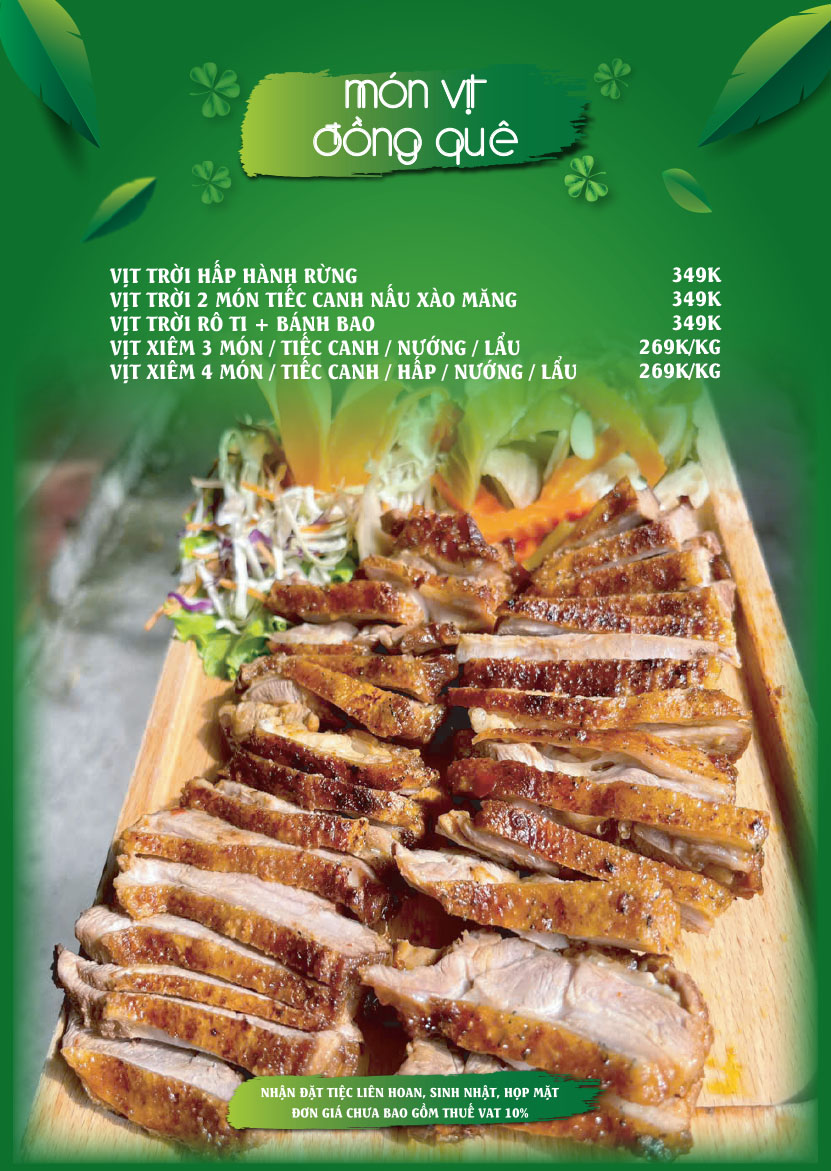 MÓN VỊT ĐỒNG QUÊ